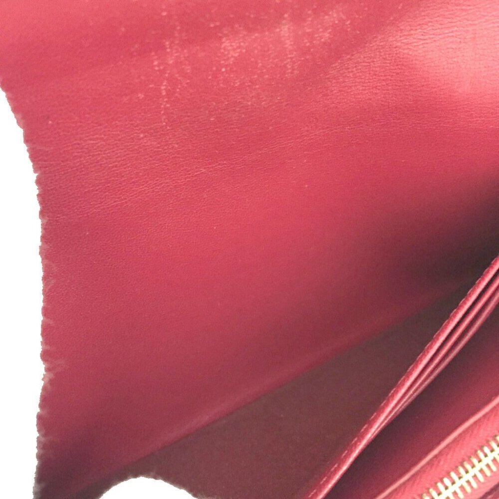 CELINE Red Leather Logo Large Flap Long Bifold Wallet - Picture 7 of 8